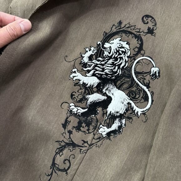 VTG Affliction Red Label Premium Men's Goth Blazer Jacket XL 48-50 Graphic RARE - Picture 6 of 14